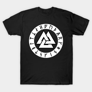 Viking Valknut with Runes T-Shirt